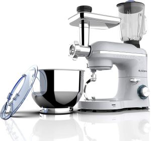 Nurxiovo 3 in 1 Stand Mixer, 850W 6.5QT Kitchen Food Mixer with Tilt-Head 6 Speed, Electric Standing Mixers with Dough Hook, Whisk, Beater